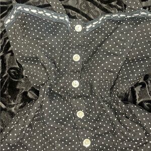 Dressbarn Black Polka Dot Blouse